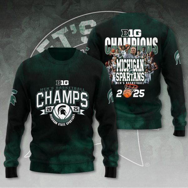 Michigan State Spartans Men's Basketball 3D Apparel - HOATT 9090