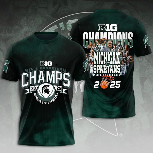Michigan State Spartans Men's Basketball 3D Apparel - HOATT 9090