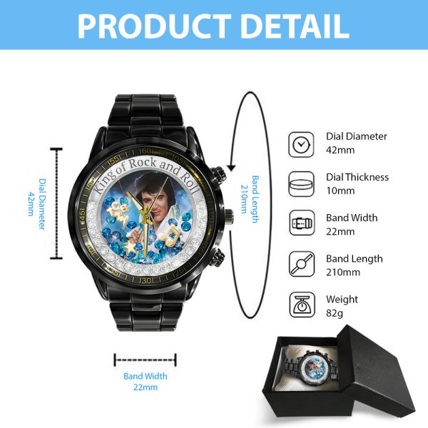 Elvis Presley Black Stainless Steel Watch - TANTN 11388