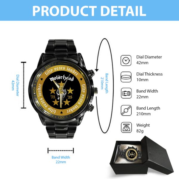 Motörhead Band Black Stainless Steel Watch - TANTN 11375