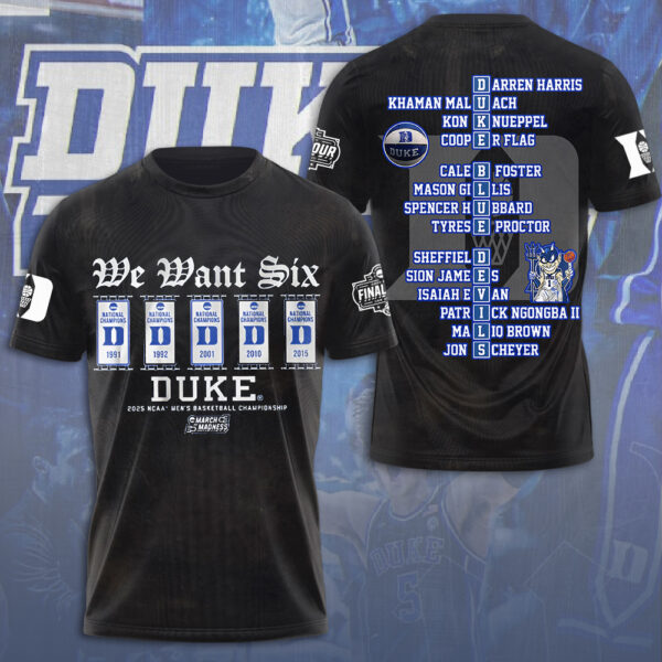 Duke Blue Devils Men’s Basketball 3D Apparel - NGHIAVT 1911