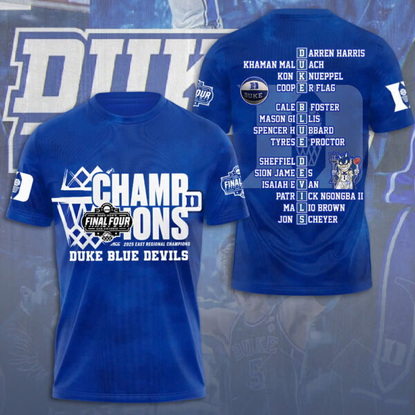 Duke Blue Devils Men’s Basketball 3D Apparel - NGHIAVT 1914