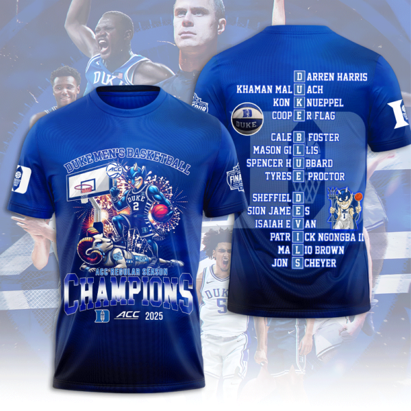 Duke Blue Devils Men’s Basketball 3D Apparel - NGHIAVT 1916