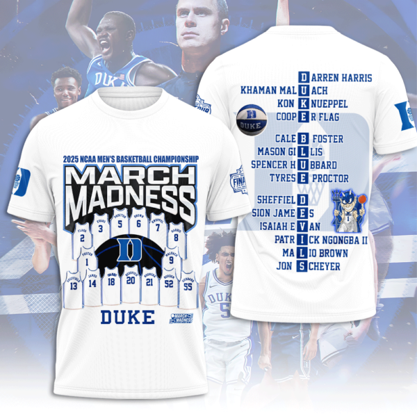 Duke Blue Devils Men’s Basketball 3D Apparel - NGHIAVT 1928