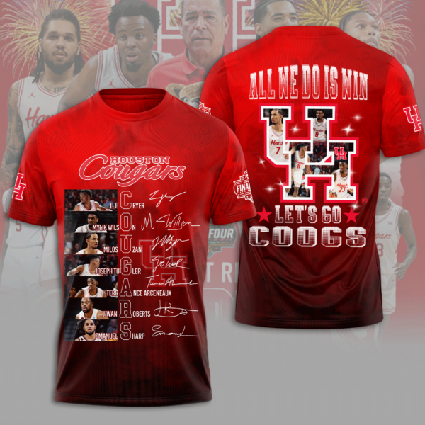 Houston Cougars Men's Basketball 3D Apparel - NGHIAVT 1932
