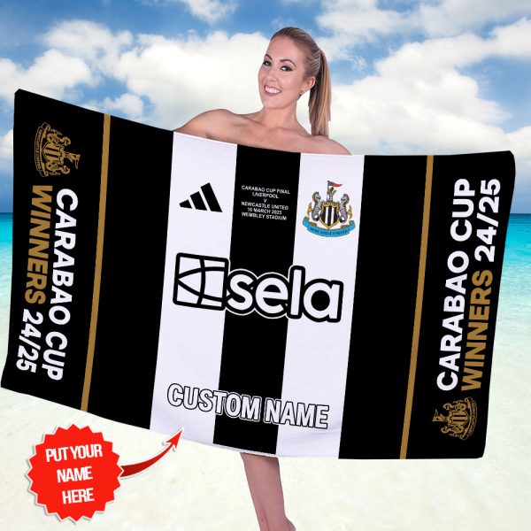 Personalized Newcastle United Rectangle Beach Towel - TANTN 11648