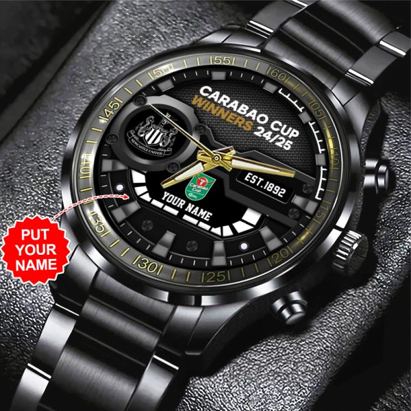 Personalized Newcastle United Black Stainless Steel Watch - TANTN 11580