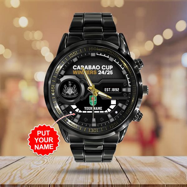 Personalized Newcastle United Black Stainless Steel Watch - TANTN 11580