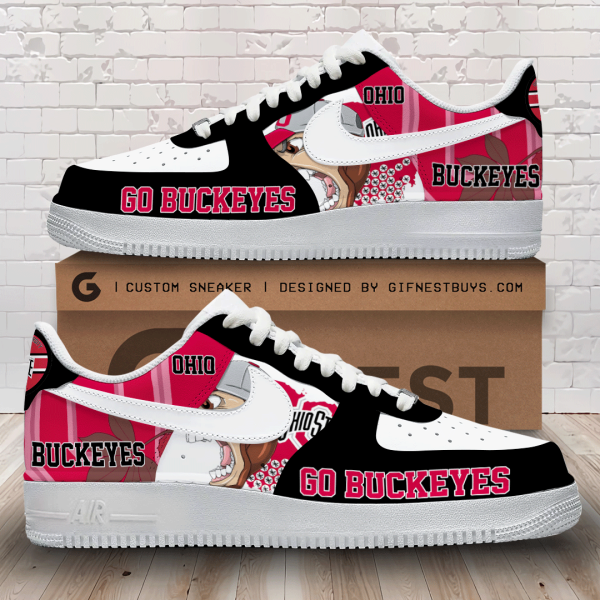 Ohio State Buckeyes Football AF1 Sneaker – ANHNV 6176