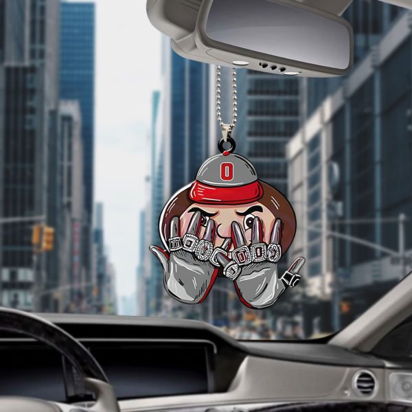 Ohio State Buckeyes Football Custom Shape 2-sided Acrylic Car Ornament – HOATT 8972