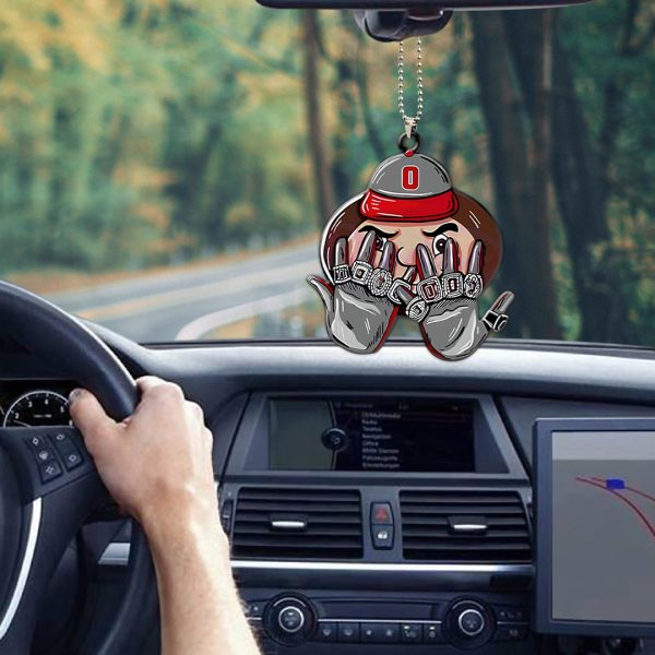Ohio State Buckeyes Football Custom Shape 2-sided Acrylic Car Ornament – HOATT 8972