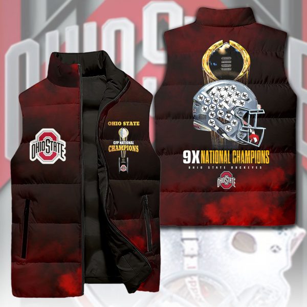 Ohio State Buckeyes Football 3D Down Vest - HOATT 8988