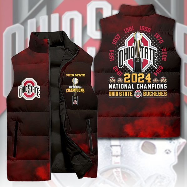 Ohio State Buckeyes Football 3D Down Vest - HOATT 9127