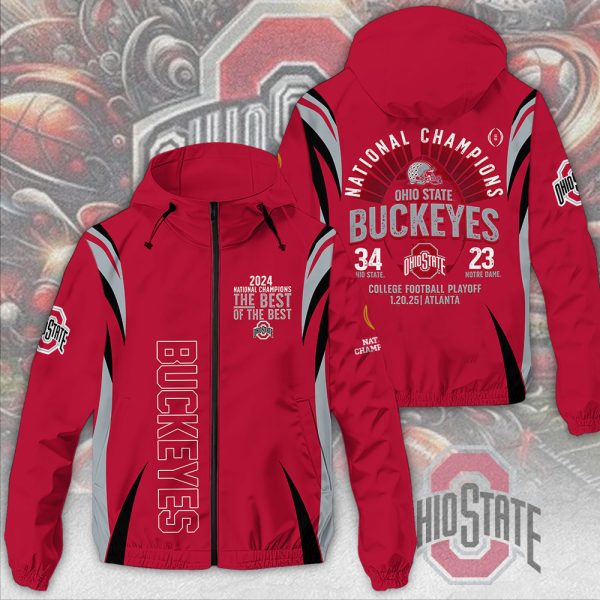 Ohio State Buckeyes Football 3D Windbreaker Jacket - MAITM 10096