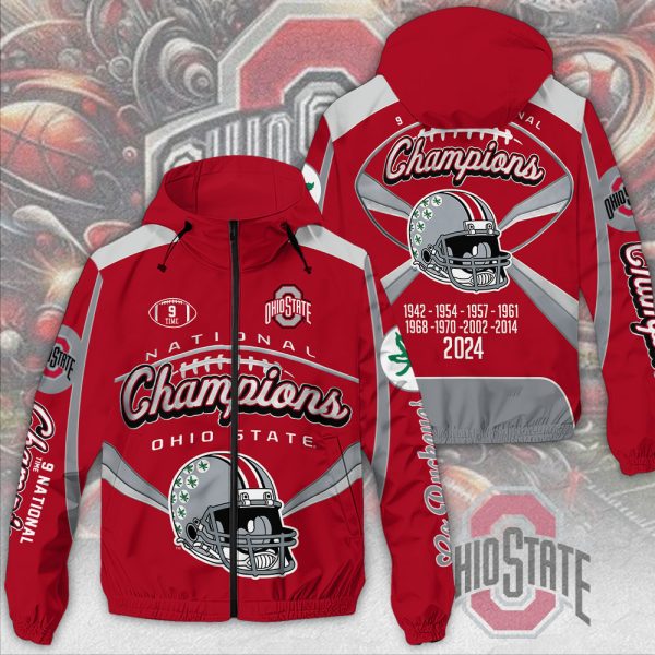 Ohio State Buckeyes Football 3D Windbreaker Jacket - MAITM 10270