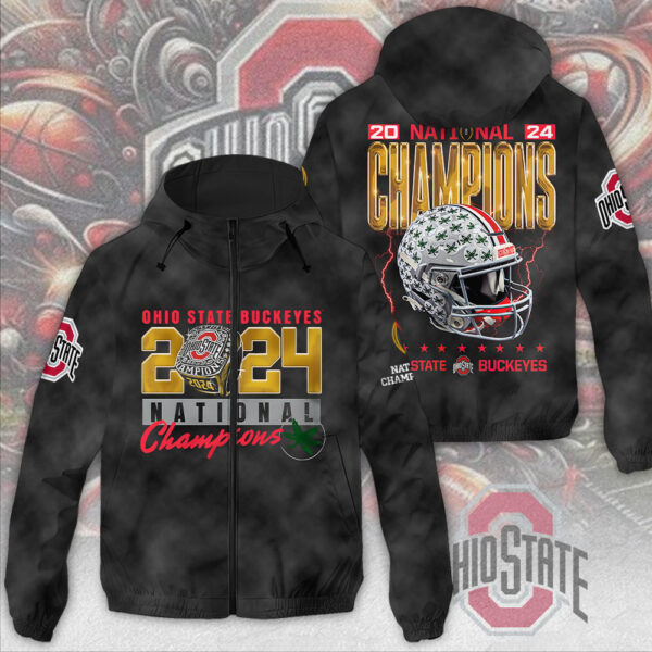 Ohio State Buckeyes Football 3D Windbreaker Jacket - MAITM 10457