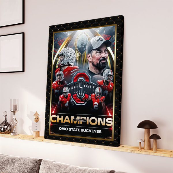 Ohio State Buckeyes Football Rectangle Canvas With Inner Frame - HOATT 8997