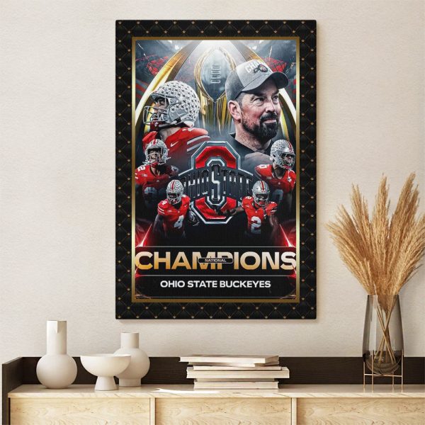 Ohio State Buckeyes Football Rectangle Canvas With Inner Frame - HOATT 8997