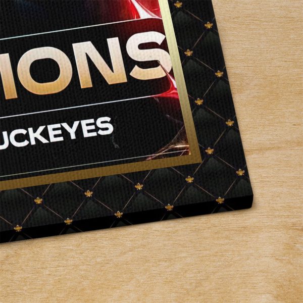 Ohio State Buckeyes Football Rectangle Canvas With Inner Frame - HOATT 8997