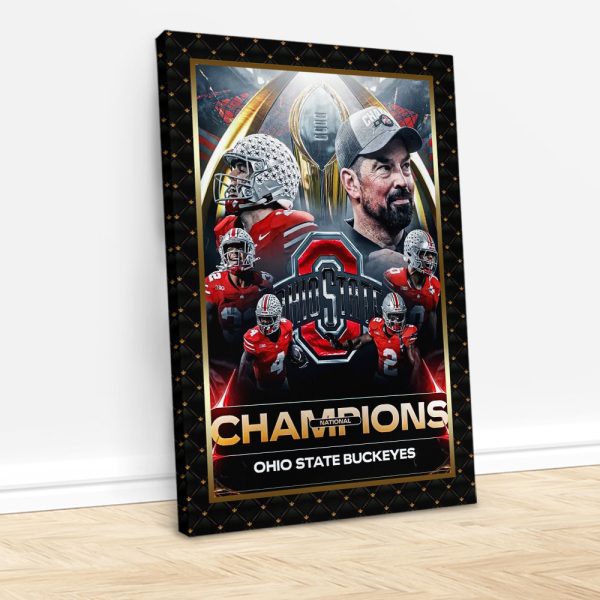 Ohio State Buckeyes Football Rectangle Canvas With Inner Frame - HOATT 8997