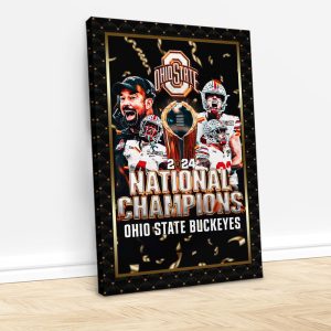 Ohio State Buckeyes Football Rectangle Canvas With Inner Frame - HOATT 9034