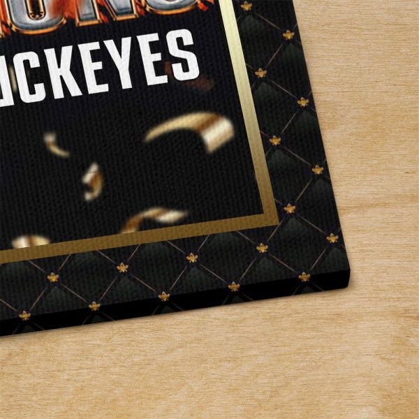 Ohio State Buckeyes Football Rectangle Canvas With Inner Frame - HOATT 9034