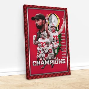 Ohio State Buckeyes Football Rectangle Canvas With Inner Frame - HOATT 9100