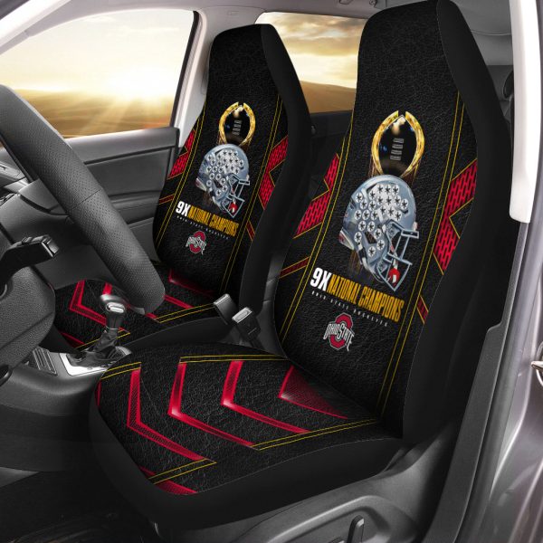 Ohio State Buckeyes Football 2PCS Car Seat Cover - HOATT 9309