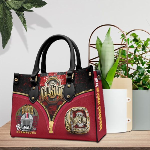 Ohio State Buckeyes Football Leather HandBag - HOATT 9040