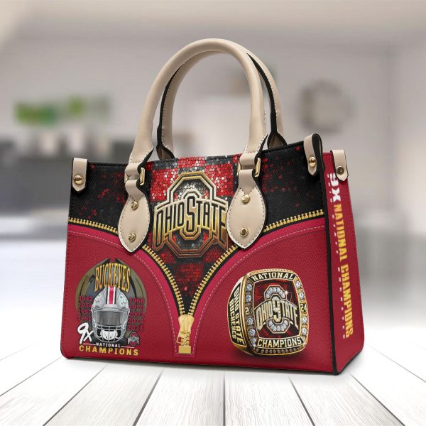 Ohio State Buckeyes Football Leather HandBag - HOATT 9040