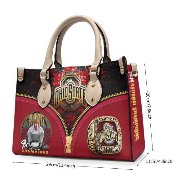Ohio State Buckeyes Football Leather HandBag - HOATT 9040
