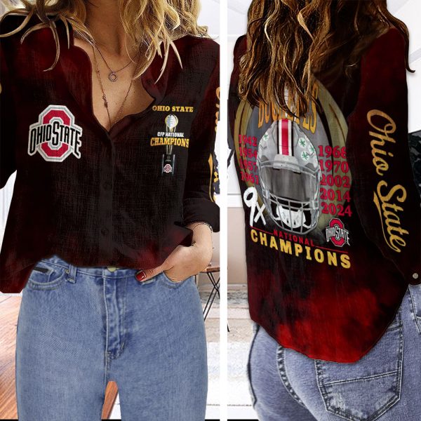 Ohio State Buckeyes Football 3D Linen Shirt - HOATT 9150