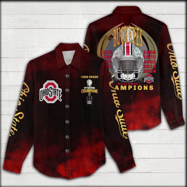 Ohio State Buckeyes Football 3D Linen Shirt - HOATT 9150
