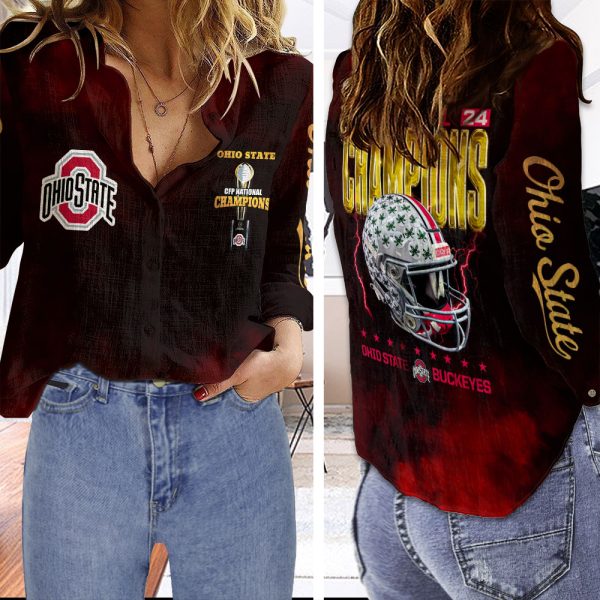 Ohio State Buckeyes Football 3D Linen Shirt - HOATT 9152