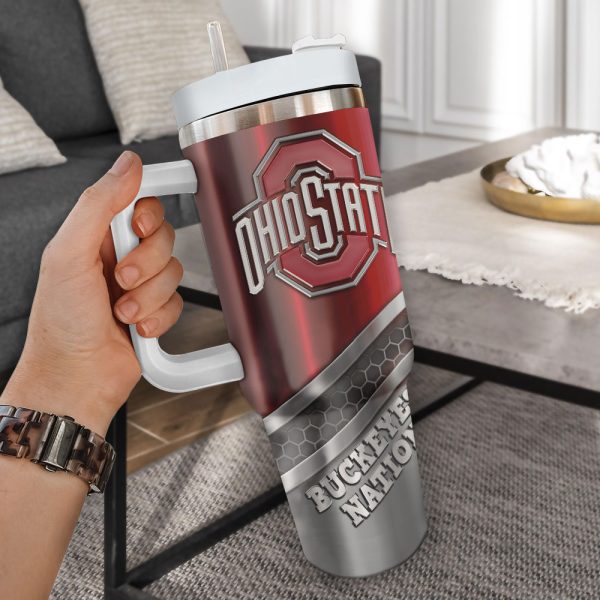 Personalized Ohio State Buckeyes Football 40oz Stanley Tumbler - MAITM 10146