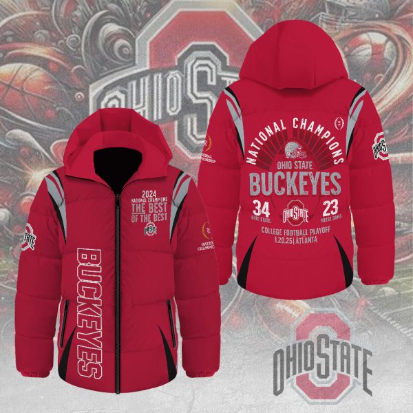Ohio State Buckeyes Football Waterproof Thickened Down Jacket - MAITM 10198
