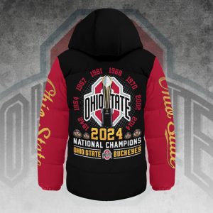 Ohio State Buckeyes Football Waterproof Thickened Down Jacket - HOATT 9130