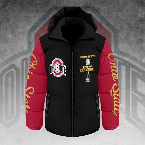 Ohio State Buckeyes Football Waterproof Thickened Down Jacket - HOATT 9130