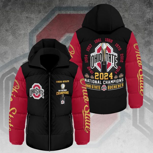 Ohio State Buckeyes Football Waterproof Thickened Down Jacket - HOATT 9130