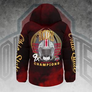 Ohio State Buckeyes Football Waterproof Thickened Down Jacket - HOATT 9131