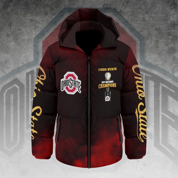 Ohio State Buckeyes Football Waterproof Thickened Down Jacket - HOATT 9131