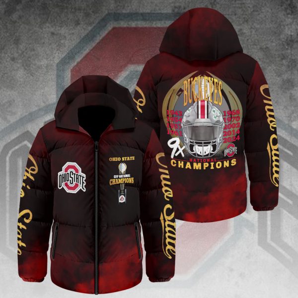 Ohio State Buckeyes Football Waterproof Thickened Down Jacket - HOATT 9131