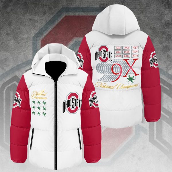 Ohio State Buckeyes Football Waterproof Thickened Down Jacket - HOATT 9132