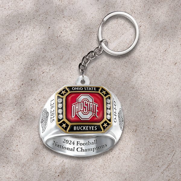 Ohio State Buckeyes Football Custom Shape 2-sided Keychain - HOATT 8974