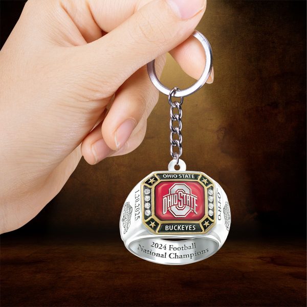 Ohio State Buckeyes Football Custom Shape 2-sided Keychain - HOATT 8974