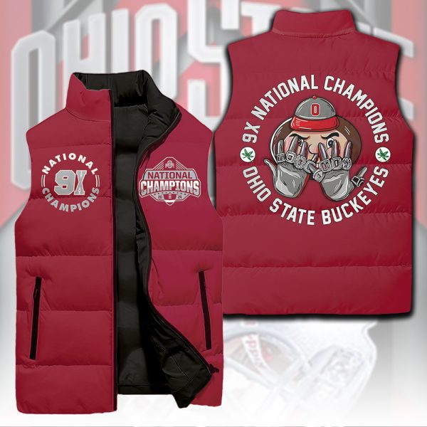 Ohio State Buckeyes Football 3D Down Vest - HOATT 8987