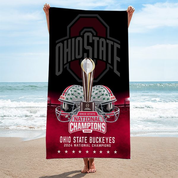 Ohio State Buckeyes Football Rectangle Beach Towel - GNE 2855