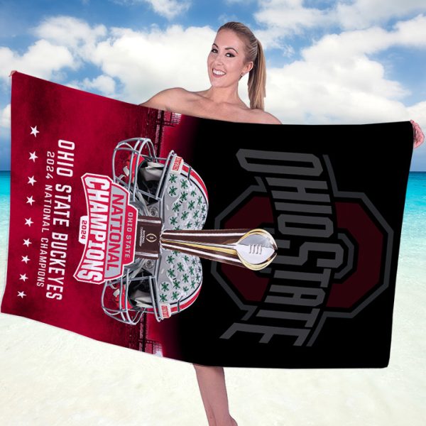 Ohio State Buckeyes Football Rectangle Beach Towel - GNE 2855