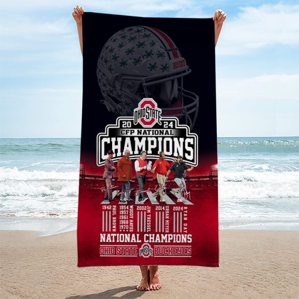 Ohio State Buckeyes Football Rectangle Beach Towel - GNE 2856