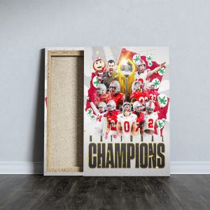 Ohio State Buckeyes Football Rectangle Canvas With Inner Frame - HOATT 8998